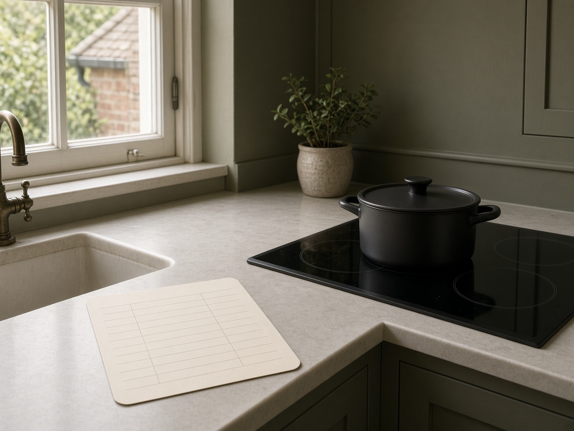 A lidded pan on a cold hob, an open window and a blank log sheet.